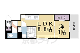 京都府京都市右京区西院清水町（賃貸アパート1LDK・1階・31.48㎡） その2