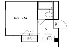 Bハイツ 1Kの間取図画像