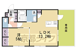 J'fort嵯峨天龍寺 1LDKの間取図画像