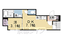 EMBELLIR COCO 1DKの間取図画像