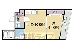 ARCA嵯峨嵐山 1LDKの間取図画像