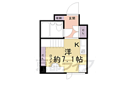 京阪本線 清水五条駅 徒歩2分の賃貸マンション 2階ワンルームの間取り