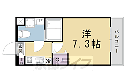 Ｄ．Ｃｌａｒｅｓｔ　ＣＲＥＳＴ　ＴＡＰＰ　二条 401 4階1Kの間取り