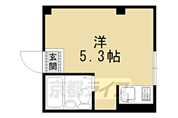ステーション京都学生ハイツ ワンルームの間取図画像