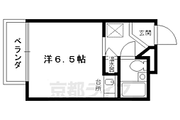 インペリアル烏丸今出川 ワンルームの間取図画像