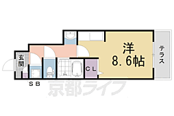 ヴェルドミール佐井 ワンルームの間取図画像