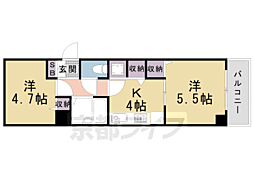 アビロードハウス 2DKの間取図画像