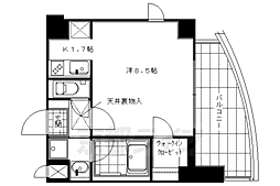 サムティ京都二条 1Kの間取図画像