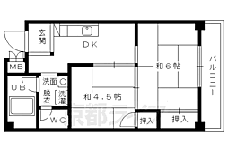 Yコーポ 2DKの間取図画像