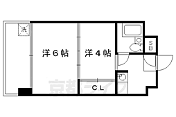 カサ・クレール・北村 2Kの間取図画像