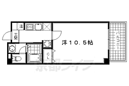 エターナル高辻 1Kの間取図画像