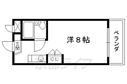 CIEUX京都 1Kの間取図画像