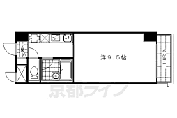 響の館 1Kの間取図画像