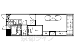 レオパレスアルモニ3番館 1Kの間取図画像