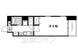 ディクティ三条 1Kの間取図画像