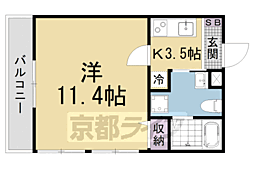 京・Luana 1Kの間取図画像