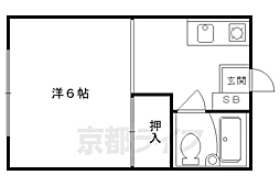 コムホート27 ワンルームの間取図画像