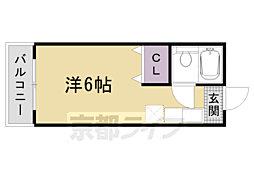 バウハウス 1Kの間取図画像