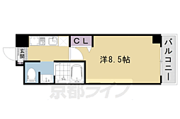 OVESTCOURT 1Kの間取図画像