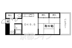ニューシャトー西洞院 1DKの間取図画像