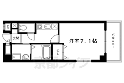 ディライト 1Kの間取図画像