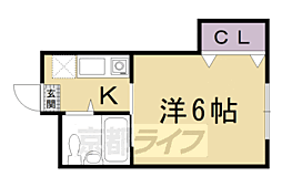 吉水苑 1Kの間取図画像