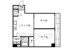 觀タワーハウス 2LDKの間取図画像