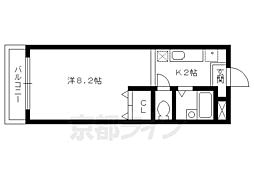 ドミール3番館 1Kの間取図画像