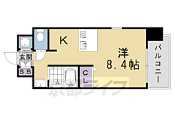 プレサンス京都烏丸NEXT 1Kの間取図画像