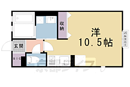 エスハイム御所西 ワンルームの間取図画像