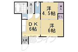 マンション丸高 2DKの間取図画像