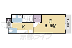 ソレイユ本願寺 1Kの間取図画像