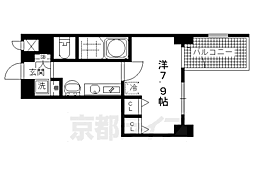 アスヴェル京都御所前2 1Kの間取図画像