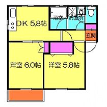 エステートハセガワ 101号室 ｜ 埼玉県熊谷市上之744-3（賃貸アパート2DK・2階・40.20㎡） その2