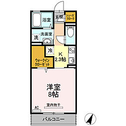 D-roomO-DIKGARDEN 1Kの間取図画像
