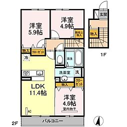 マロンリーブ 3LDKの間取図画像