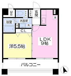 ゼロマクト 1LDKの間取図画像