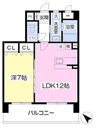 ジャンティール 1LDKの間取図画像