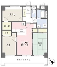 ピアザ橘 3LDKの間取図画像