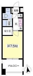 レジデンス箱崎 1Kの間取図画像