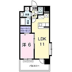 ラウレアK 1LDKの間取図画像