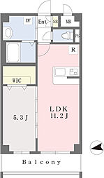フローラル筥松 1LDKの間取図画像