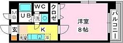 スクレーパー東 1Kの間取図画像