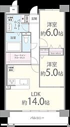ネクスト吉塚 2LDKの間取図画像