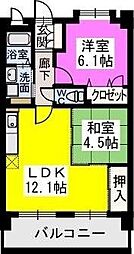 スルス門松駅前 2LDKの間取図画像