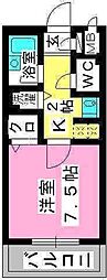 プレデュ・パルク壱番館 1Kの間取図画像