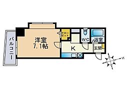 グランシャリオ箱崎 1Kの間取図画像