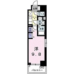 FLレジデンス1 1Kの間取図画像