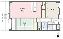 パインケープ11 2LDKの間取図画像