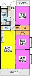 エースワン粕屋 3LDKの間取図画像